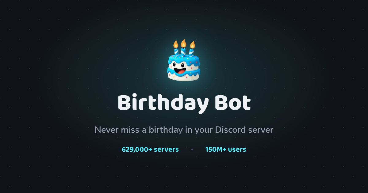 Set up birthday celebrations · Birthday Bot